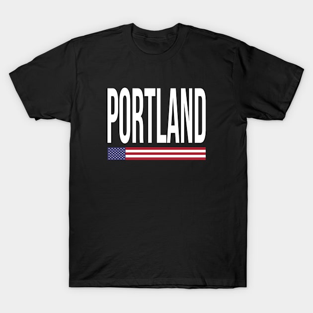 Portland City Pride USA Flag T-Shirt by MakeSomeonesDay